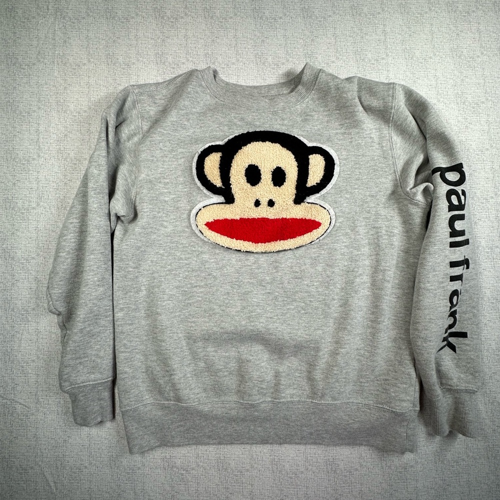 Paul Frank Gray Sweater with Iconic Monkey Design